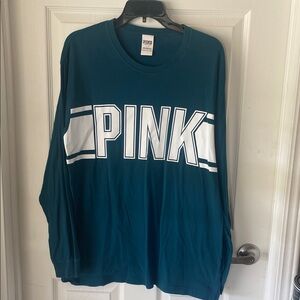 PINK Victoria's Secret Teal Crew Neck Top